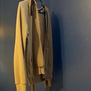 Khaki zip up hoodie